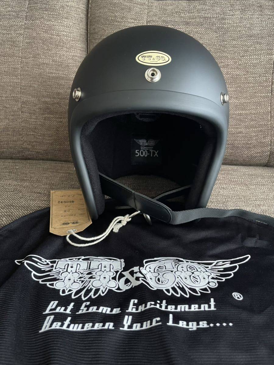 TT&CO 500-TX ジェットヘル マットブラック 正規品 本物 値下げしま
