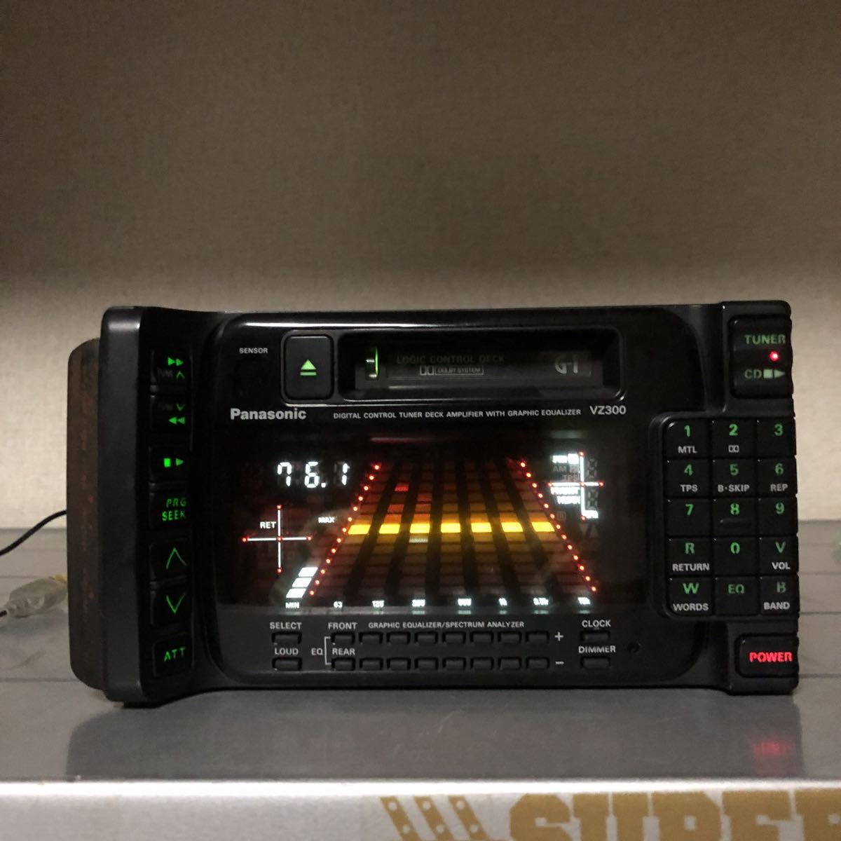 カセットデッキ テープ 当時物 パナソニック CQ-VZ300 動作OK 旧車