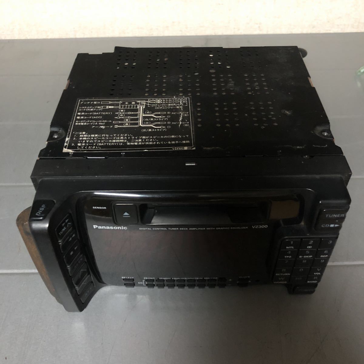 カセットデッキ テープ 当時物 パナソニック CQ-VZ300 動作OK 旧車