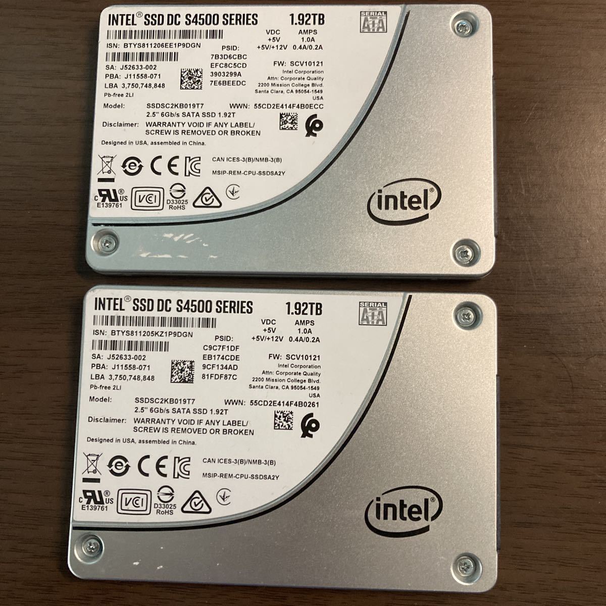 SSD Intel SATA D3-S4510 DC 3.84TB インテル 3.8TB 2.5 S4500 