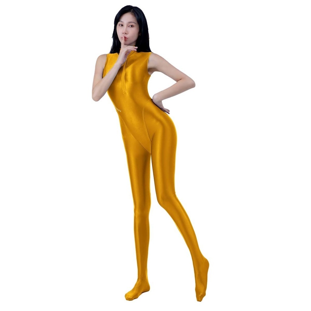 ・送料390円 AMORESY レオタード ノースリーブロングレングス 競泳水着 競技ダンス新体操仮装 コスチューム 018(GOLD)ＸＬ