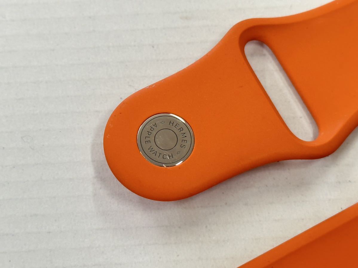 ☆即決 Apple Watch HERMES 限定 オレンジ スポーツバンド 45mm 44mm