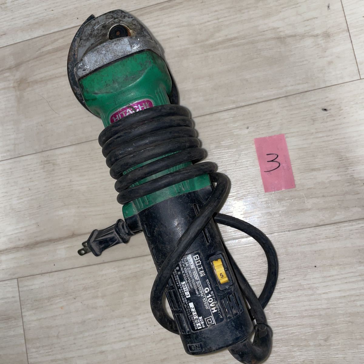 正規品，100%新品 RE0411b 現状 日立工機 電子ディスクグラインダー 研磨機 本体のみ 作動確認済み スピード調節可 Hitachi kouki G 10VH 1円スタート③(ディスクグラインダー)｜売買されたオークション情報、yahooの ディスクグラインダー
