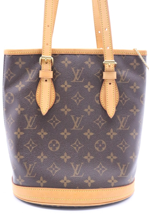 【ト石】 ☆美品☆ LOUIS VUITTON ルイヴィトン プチ バケットPM トートバッグ M42238 ポーチ付き モノグラム EA500EWH25 モノグラム VUITTON LOUIS M5899H ルイヴィトン ショルダー