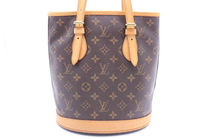 【ト石】 ☆美品☆ LOUIS VUITTON ルイヴィトン プチ バケットPM トートバッグ M42238 ポーチ付き モノグラム EA500EWH25 モノグラム VUITTON LOUIS M5899H ルイヴィトン ショルダー