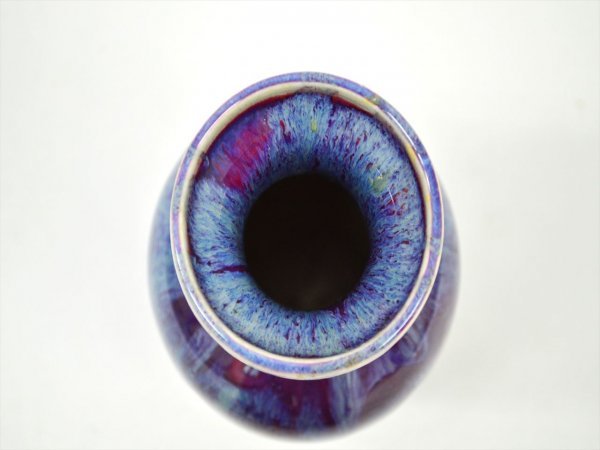 KM453●中古品●中国美術　景徳鎮製　窯変釉 花瓶/花器