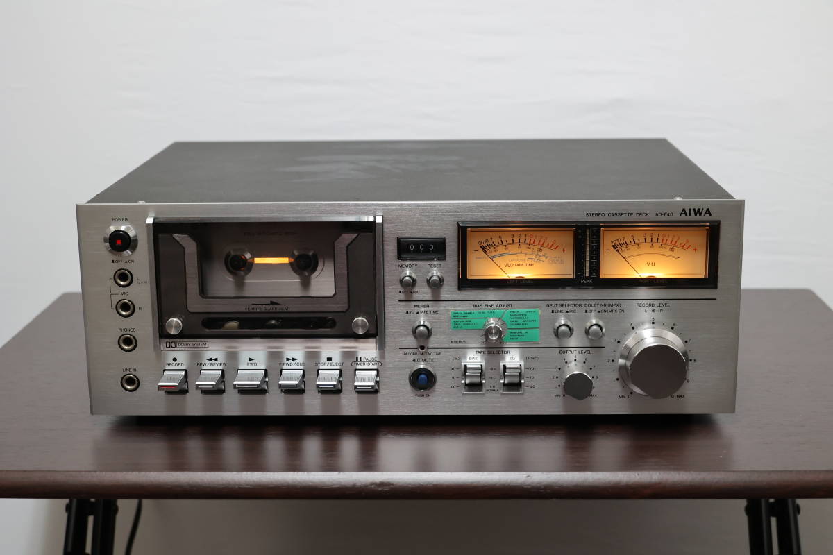 AIWA AD-F40 AIWA アイワ カセットデッキ AD-F40 通電しますが音出ませ