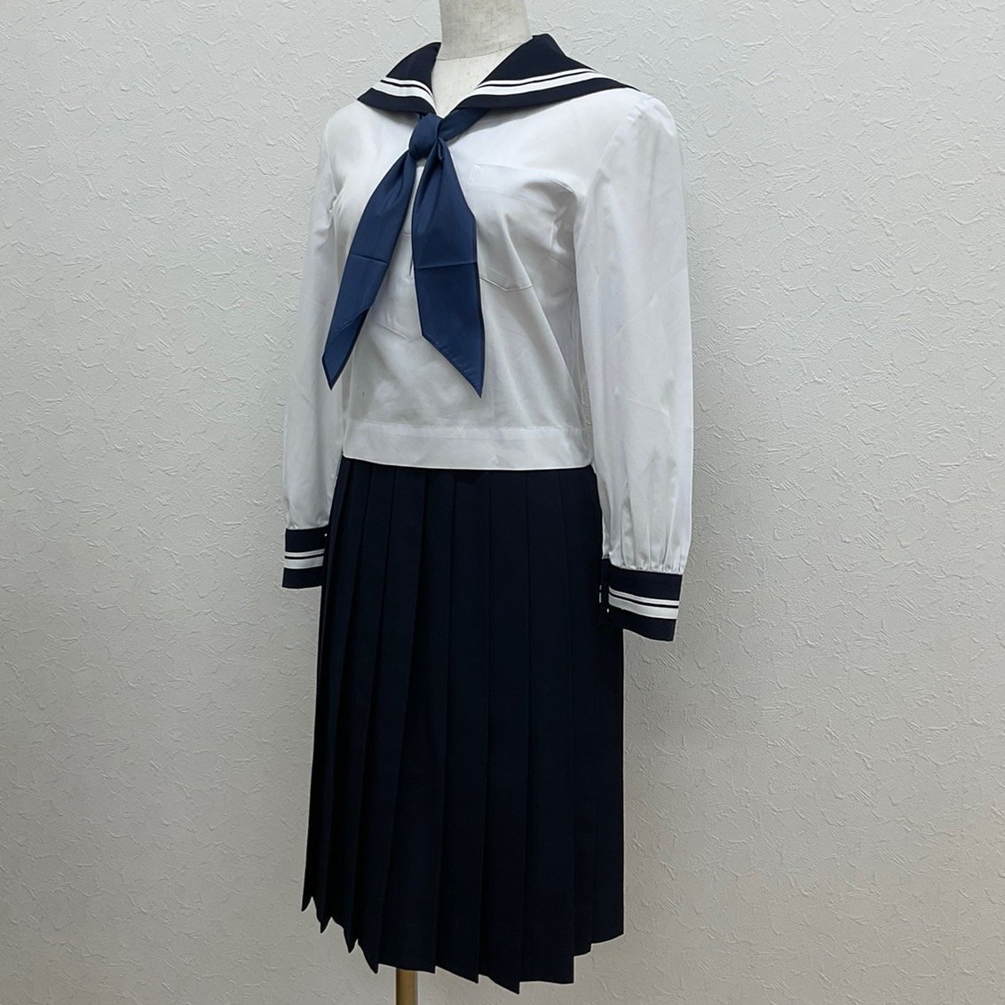 US601-1(中古)高知県 私立 土佐女子中学・高校 セーラー服 3点セット
