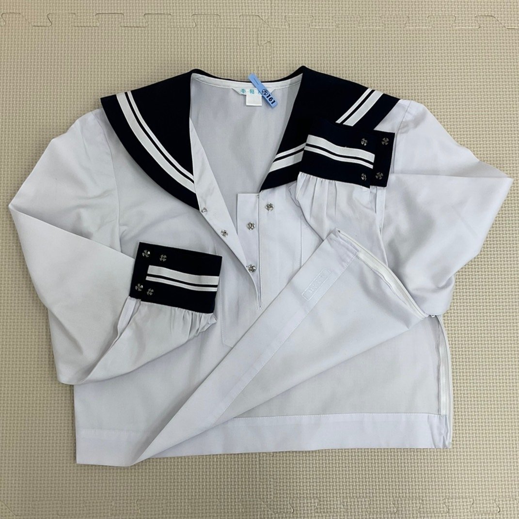 US601-1(中古)高知県 私立 土佐女子中学・高校 セーラー服 3点セット