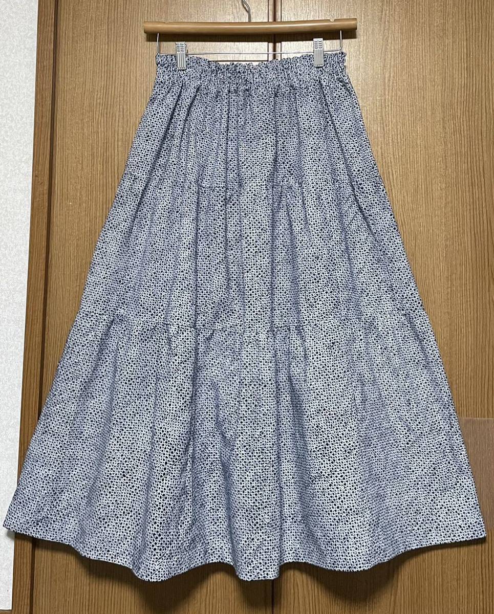 着物リメイク 有松絞りのパッチワーク ティアードスカート