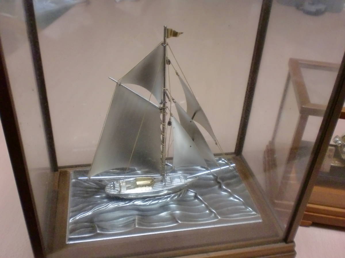 三越謹製 銀製 銀帆船 ヨット 約51g 置物 共箱 M R7467B - メルカリ