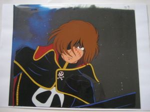 セル画 キャプテンハーロック、鉄郎 弄り 