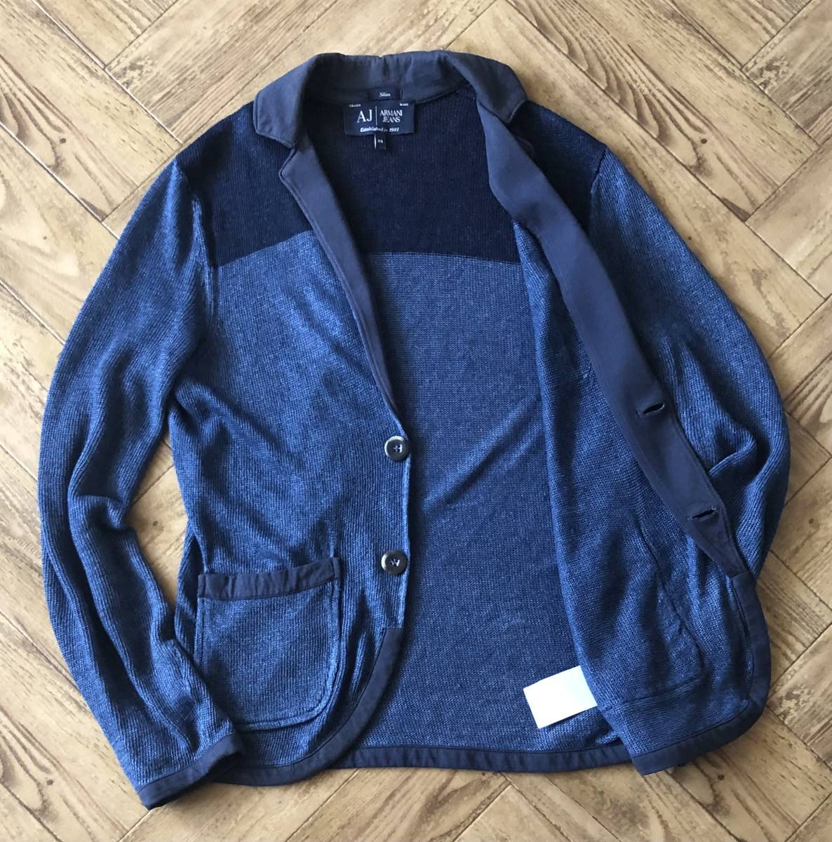 未使用級 LARDINI デニム アンコンジャケット ブートニエール XXS 美品