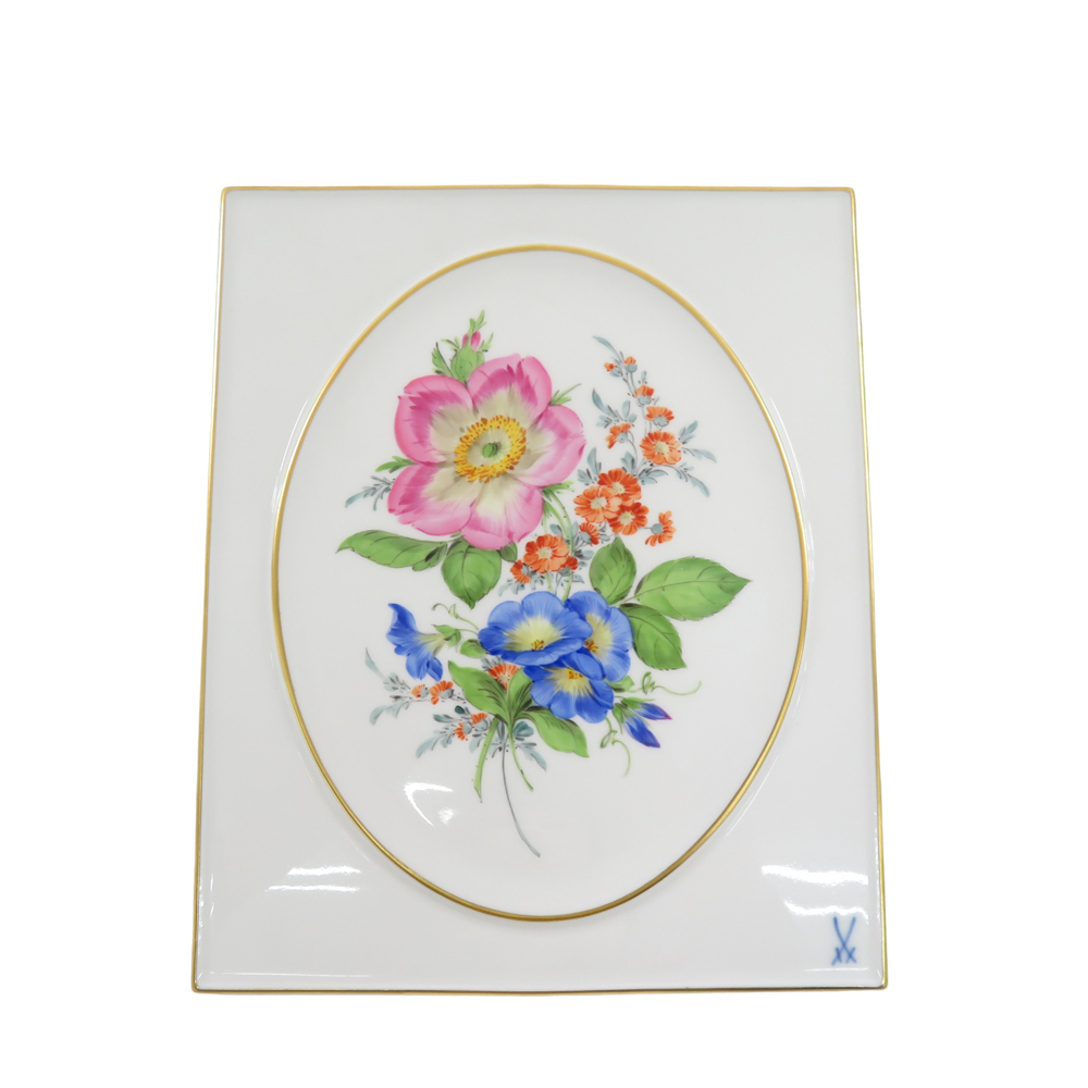 マイセン 陶板画 プラーク 陶板 工芸品 食 MEISSEN マイセン 陶板画
