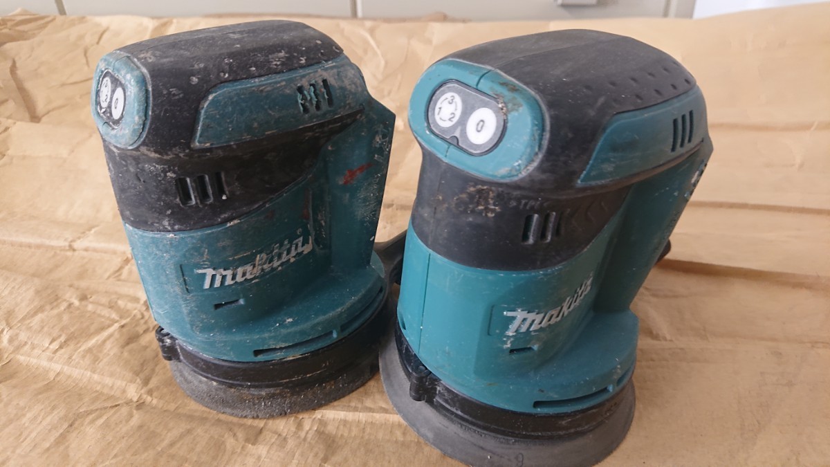 ジャンクマキタランダムオービットサンダーBO140D 2点セット中古品