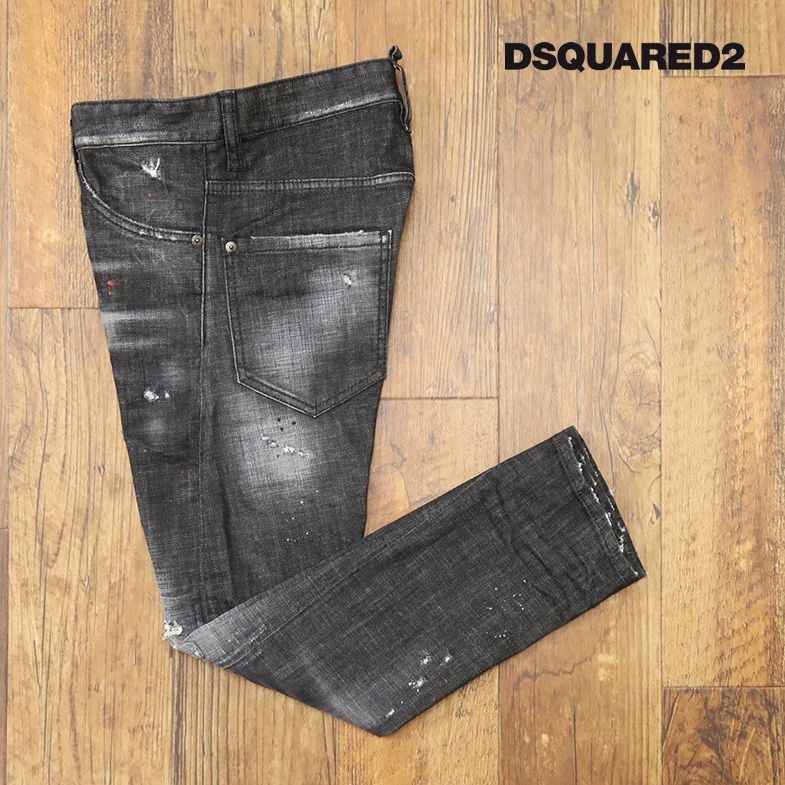  DSQUARED2/52サイズ/美脚デニム パンツ S74LB0940 SEXY TWIST JEAN ストレッチ ダメージ ペイント加工 イタリア製 /黒/ブラック/gc143/(W36～)｜売買されたオークション情報、yahooの商品情報をアーカイブ公 W36～