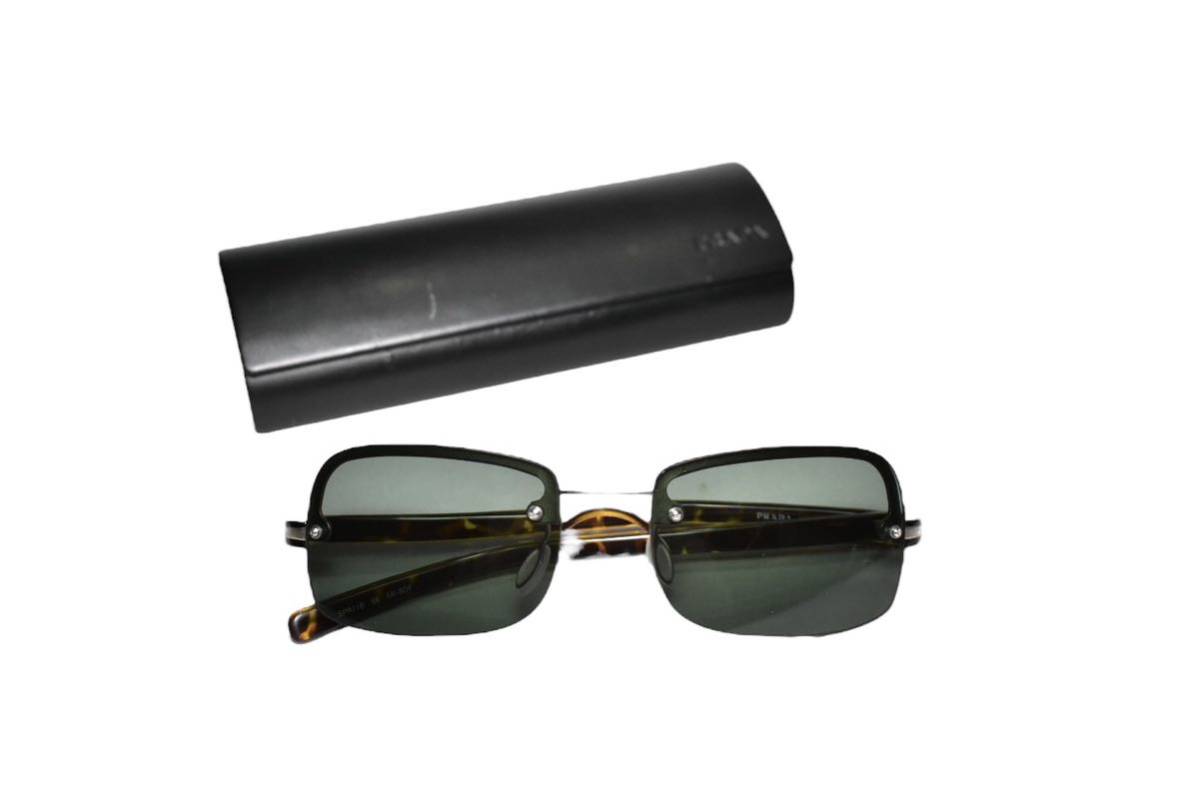 美品 イタリア製【PRADA/プラダ】SPR11B リムレス スクエア型 