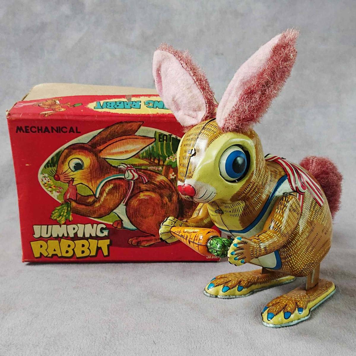 B-Z RABBIT ブリキおもちゃ(ジャンク品) ○現品限り○ 1950年代 うさぎ屋 日本製 ぴょんぴょん進む 兎