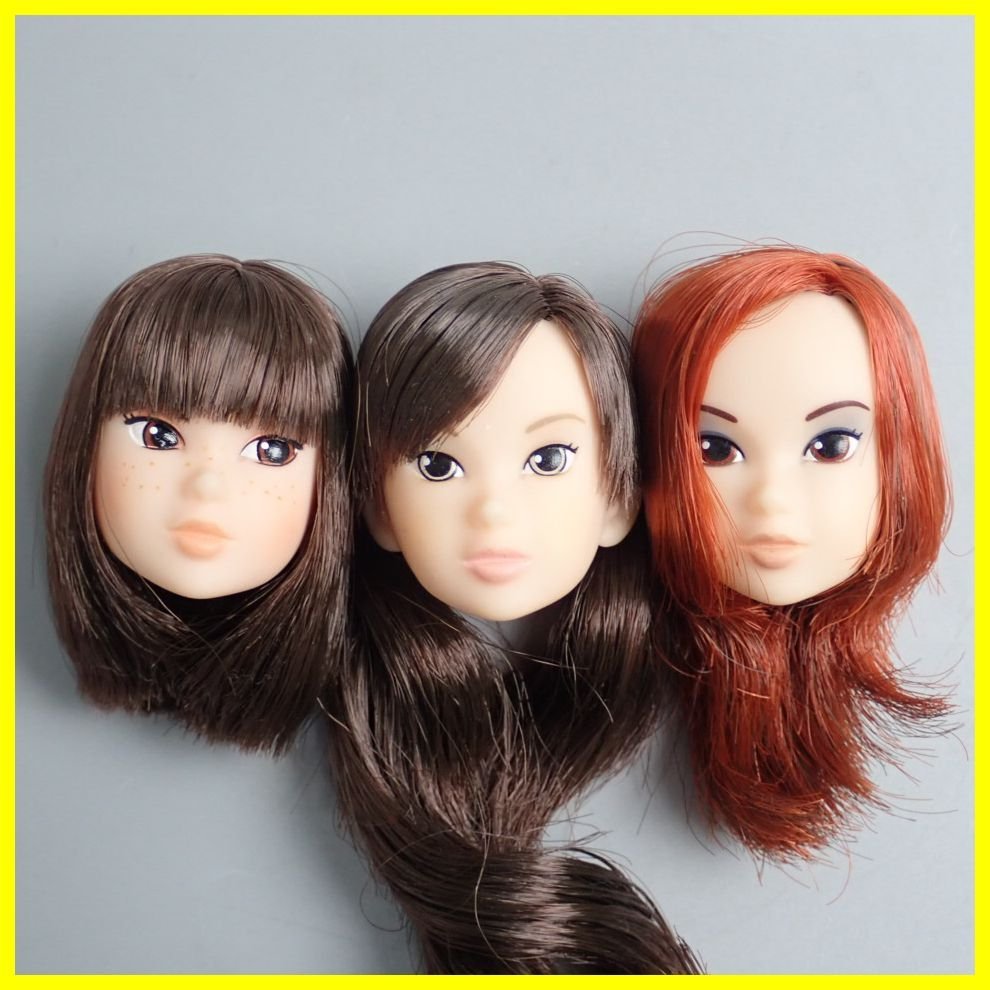 ☆美品 momoko doll/モモコドール 専用 付け替えヘッド 3点セット/着せ