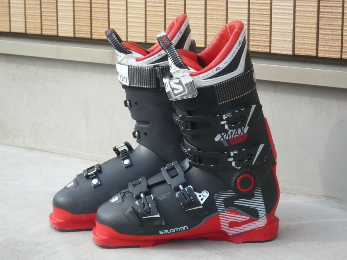 5即決！SALOMON/サロモン スキーブーツ X-MAX100 黒/赤 27.0cm/