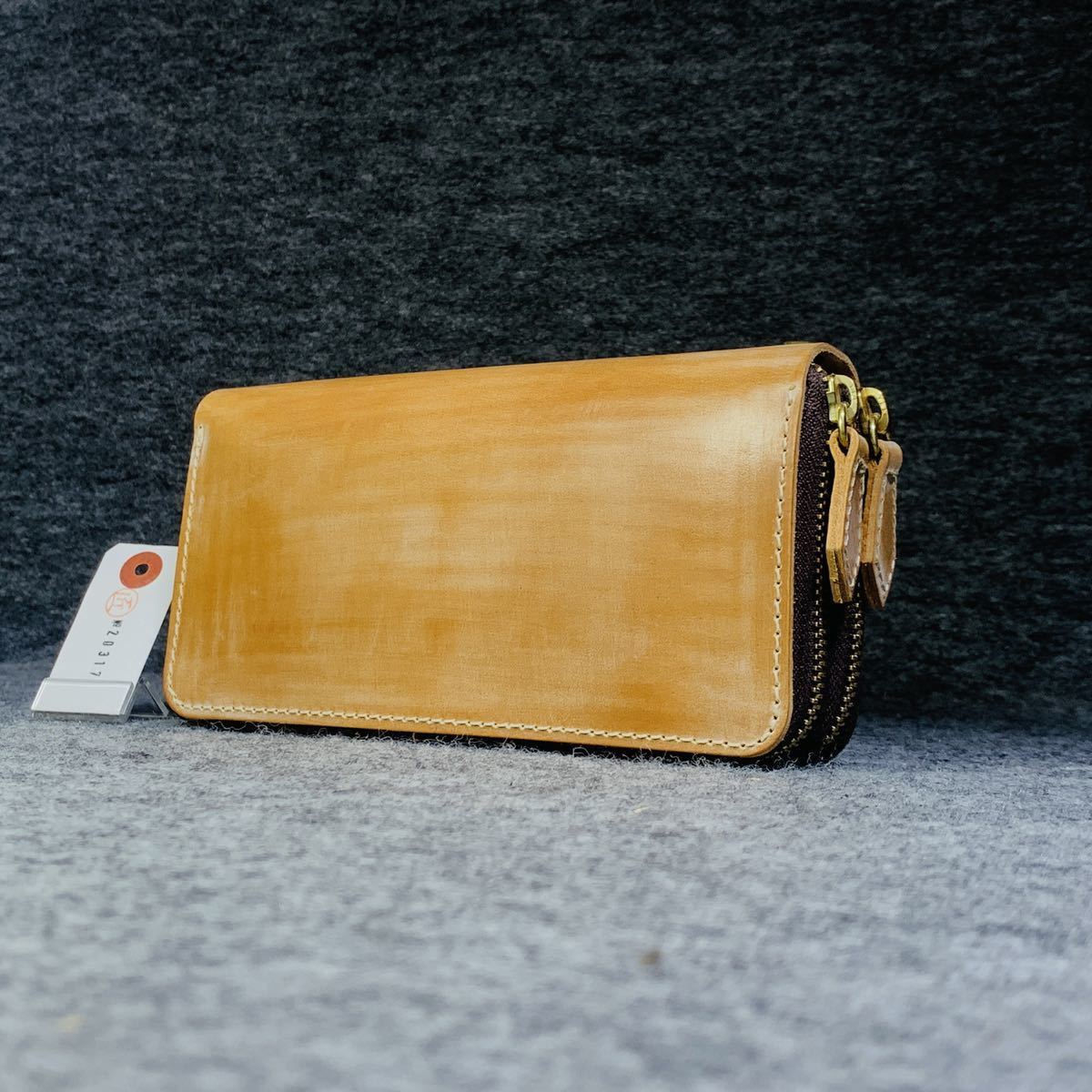 ブライドルレザー メンズ 長財布 ダブルファスナー ダブルジップ