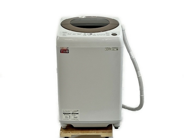 SHARP ES-GV10G-T タテ型 全自動洗濯機 2023年製 10kg 中古 美品 楽T7512103