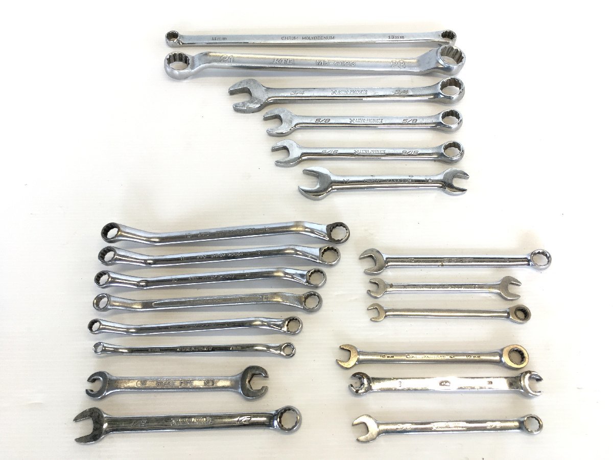 MAC TOOLS マックツールズ KTC など メガネレンチ コンビネーションレンチ 片口 両口 スパナ ハンドツール 工具 まとめ 20本