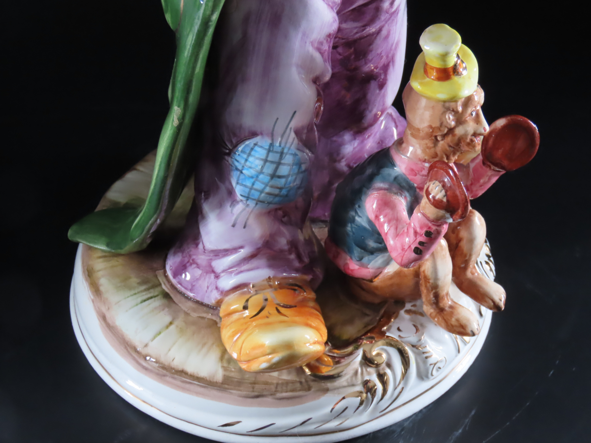 最高級 イタリア製 CAPODIMONTE カポディモンテ 「ピエロ」 高50cm