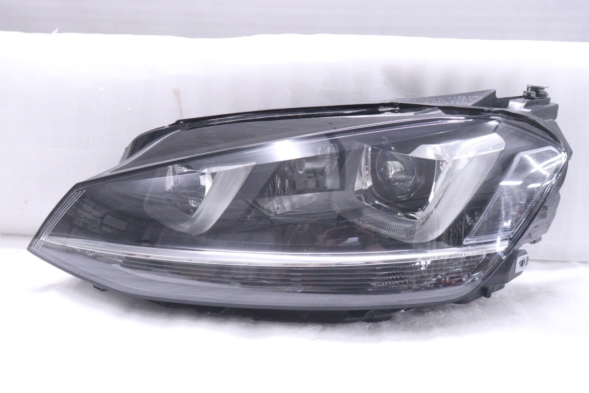 34-712★前期 HID 5G VW ゴルフ7★左ヘッドライト valeo 5G2 941 753 ユニット ブラック 純正★フォルクスワーゲン (DM)