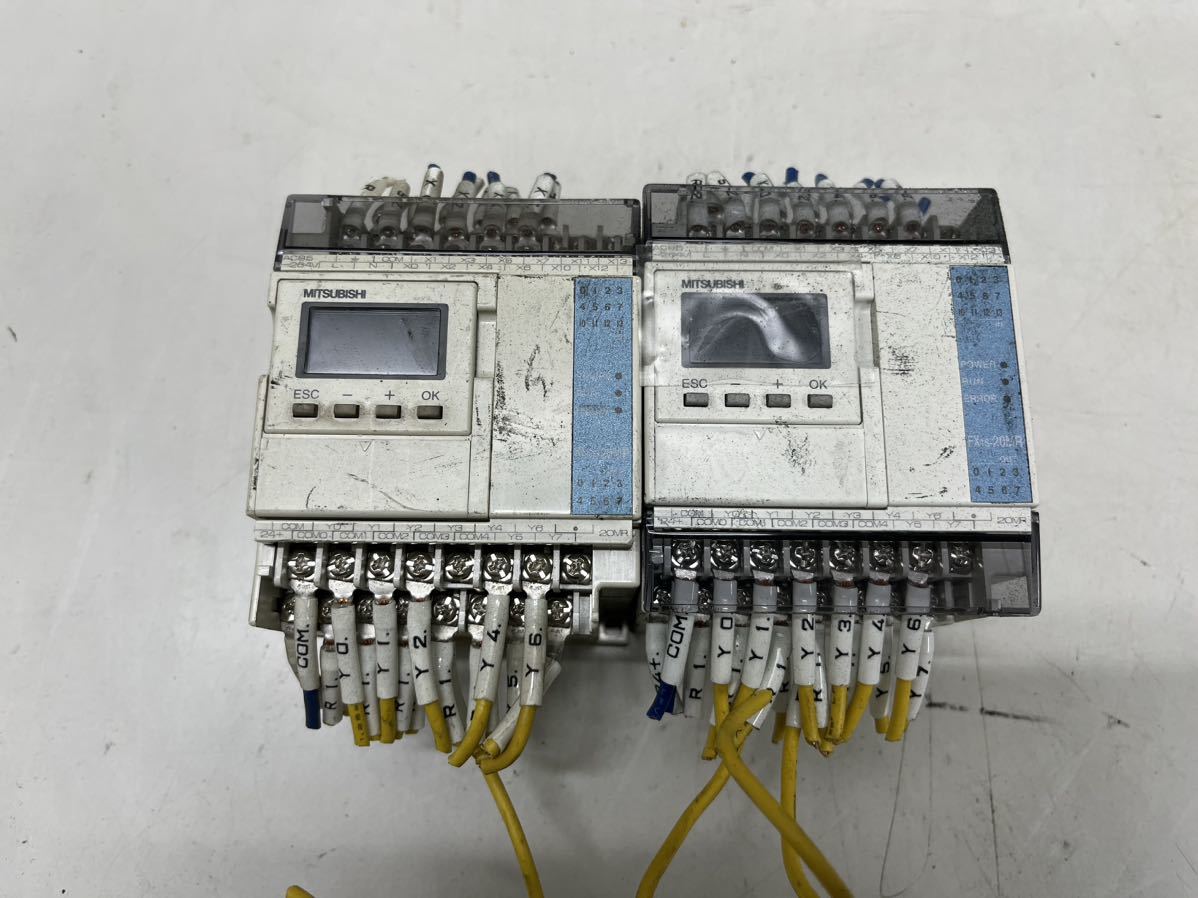 E66 三菱 MITSUBISHI シーケンサ FX1s-20MR。2点まとめ売り(電材、配電 