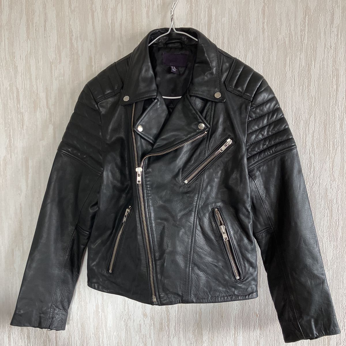 H&M - ・ レザージャケット H&M（レザー ライダースジャケット 