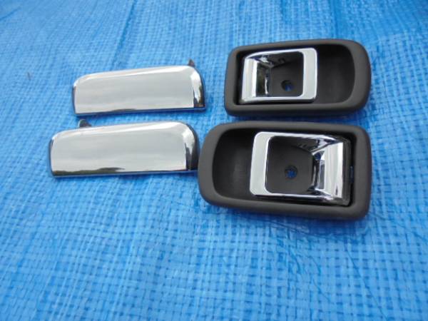 ハイゼット　100系　S100P　S110P　S100V　S110V　メッキドアノブ　アウターハンドル　インナーハンドル　セット　送料520円　Z6