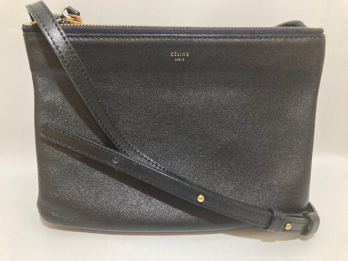 20m042016】CELINE セリーヌ TRIO SMALL トリオ スモール ショルダー 