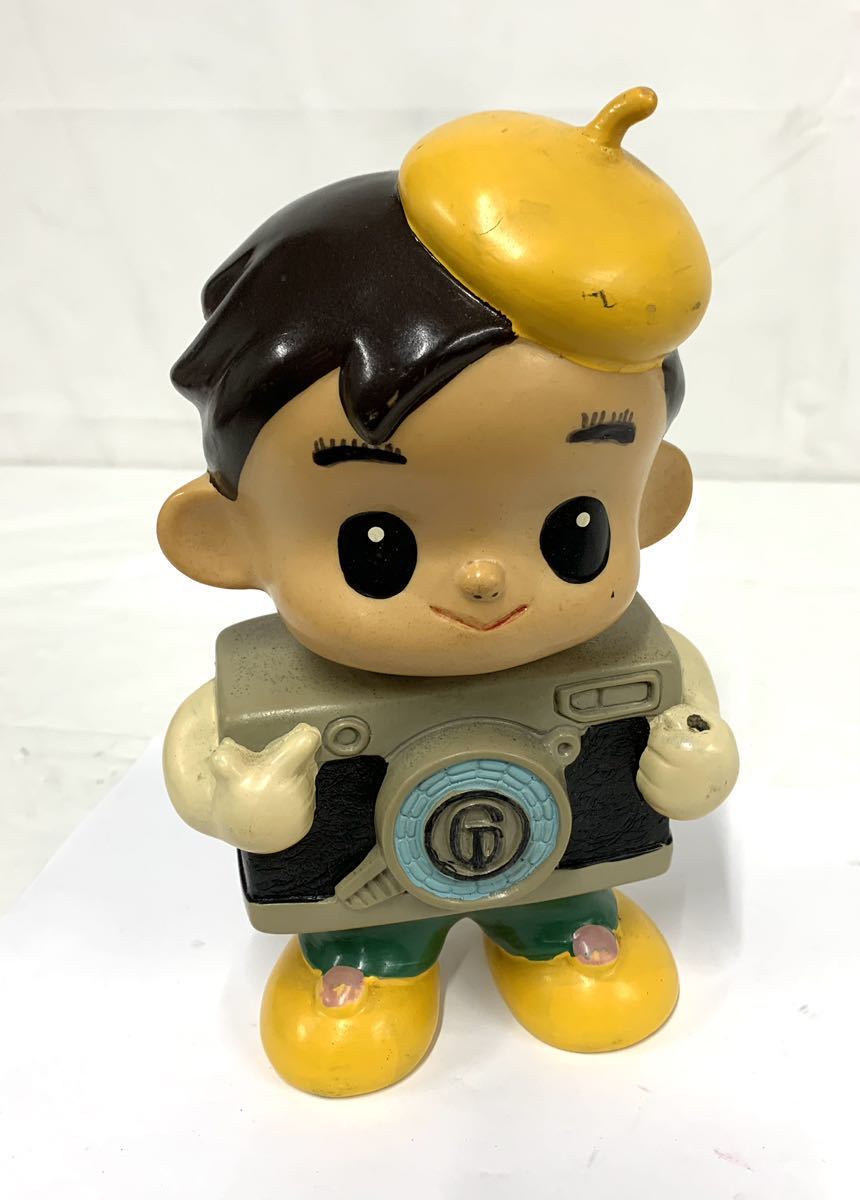 当時物 昭和レトロ 当時物 ソフビ人形 カメラ坊や CPクレジットチェーン日本製 ビンテージ 全長約23.5cm カ4