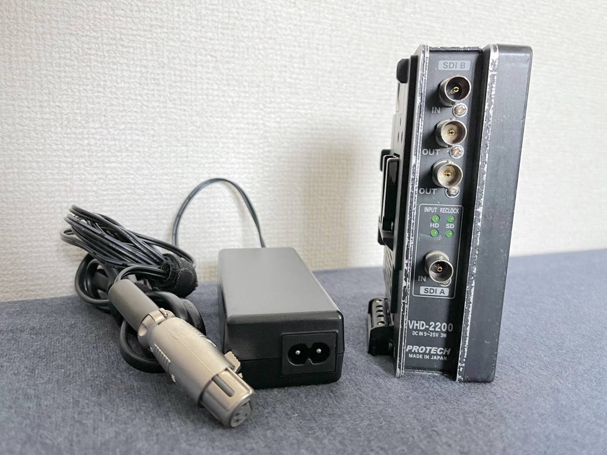PROTECH VHD-2200 3G-SDI HD-SDI 2系統2分配器 リクロッカー Vバッテリー