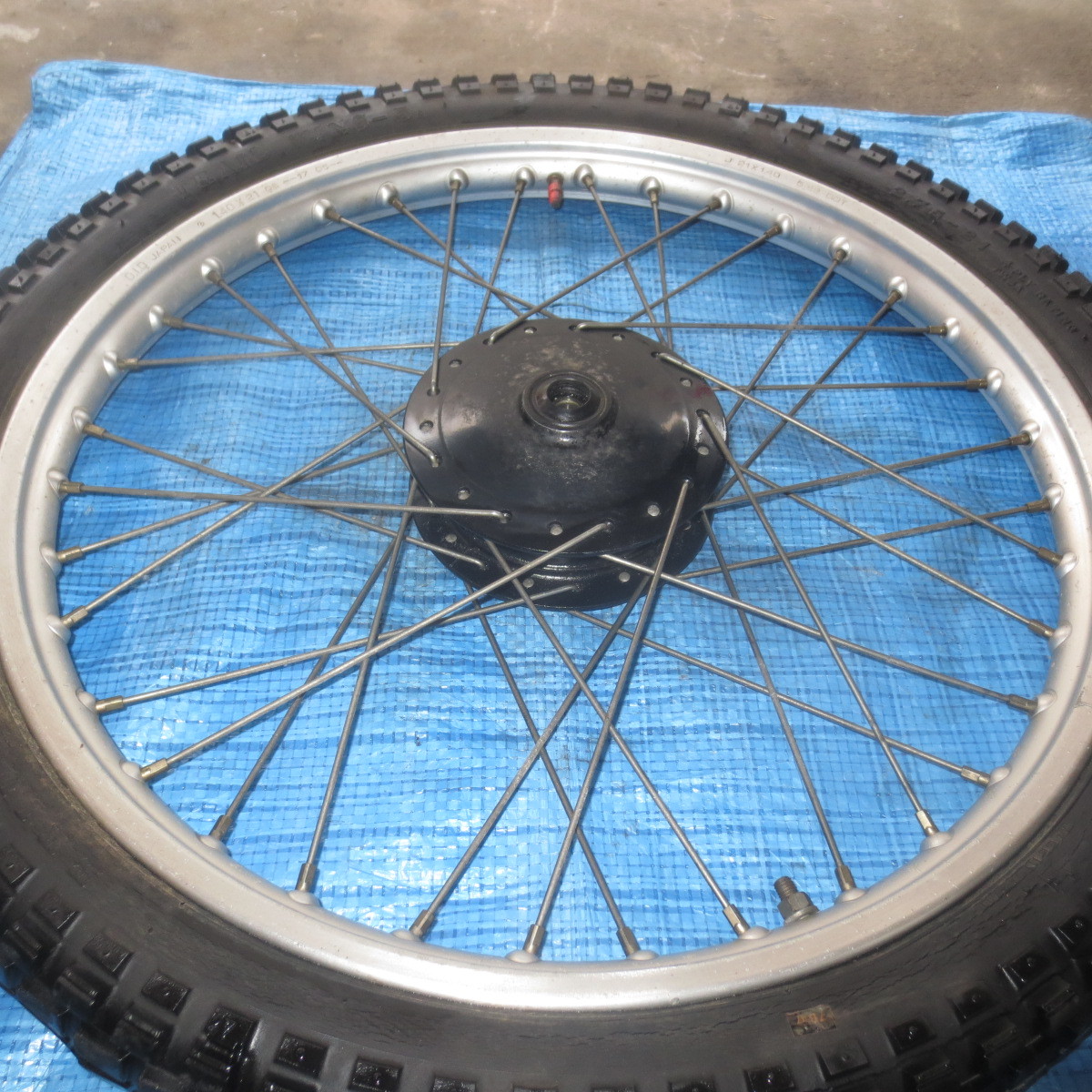 TL125イーハトーブ　フロントホイール TL125 イーハトーブ フロントホイール 腐食 山バイク、TL125イーハトーブの改造３ フロント足回りを進化