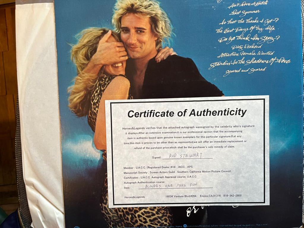 ロッド・スチュワート 直筆サイン入り レコード Rod Stewart Western