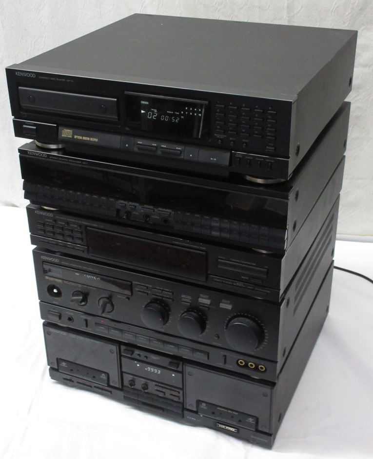 04K169 KENWOOD ケンウッド コンポ [DP-7J・DG-7・T-7J・A-7J・X-7J] 通電のみ確認 ジャンク　部品取りなどに 売り切り