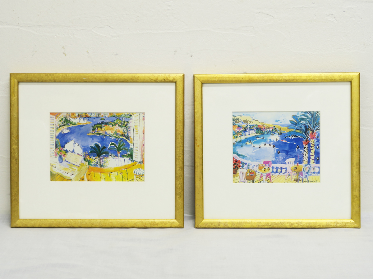 950 eva hannah エバ・ハンナ ポスター 額装 2点セット 印刷物 中古 良品 横25cm～26.7cm