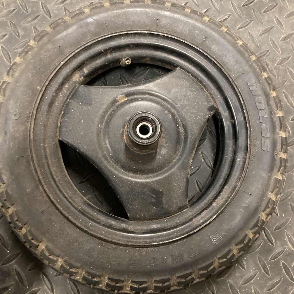 ホンダモトコンポ純正前後ホイールセット中古品 ホンダ ライブDIO ZX
