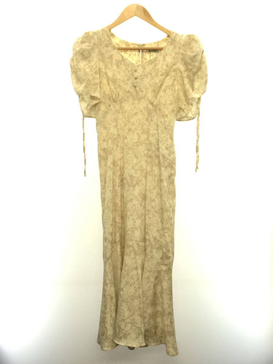 SNIDEL◆Sun Tainaバリエプリントワンピース/0/ポリエステル/CRM/総柄/2022