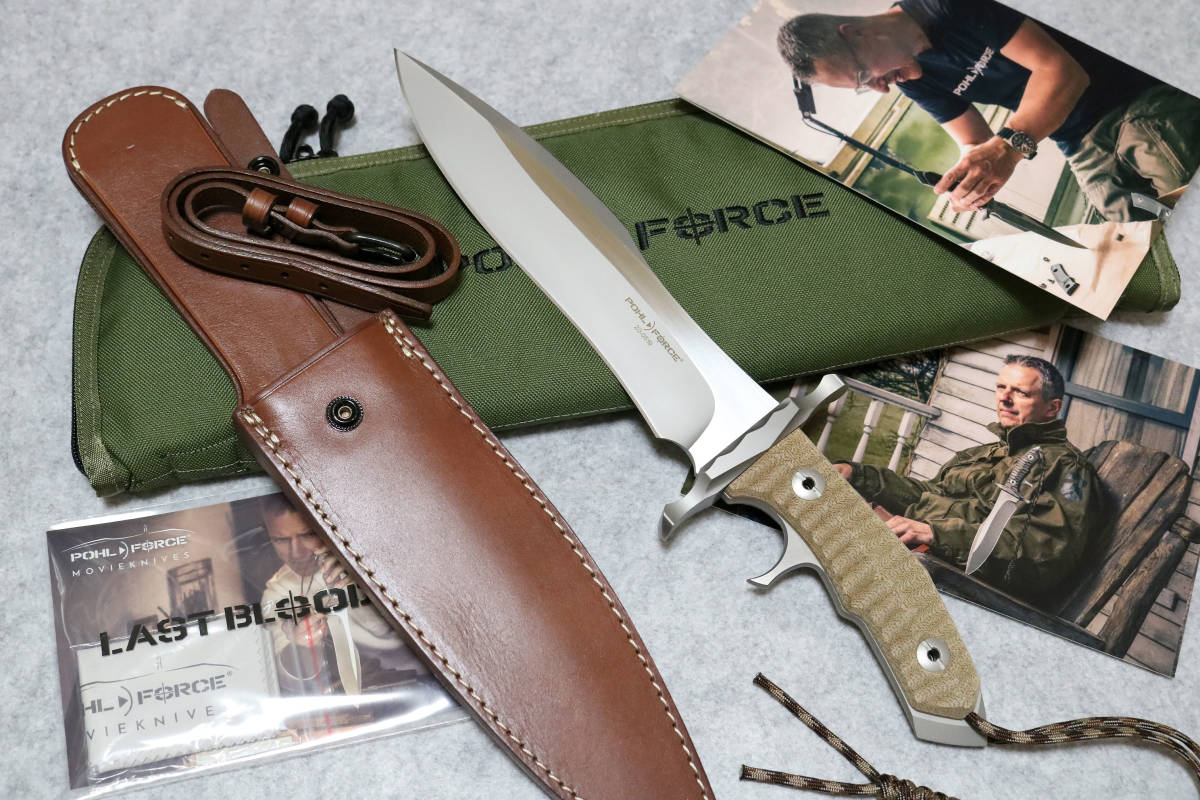 RAMBOランボー5Pohl Force - LAST BLOOD MK9ハートストッパー 予備シース サイン入り 付き(ハンティングナイフ ...