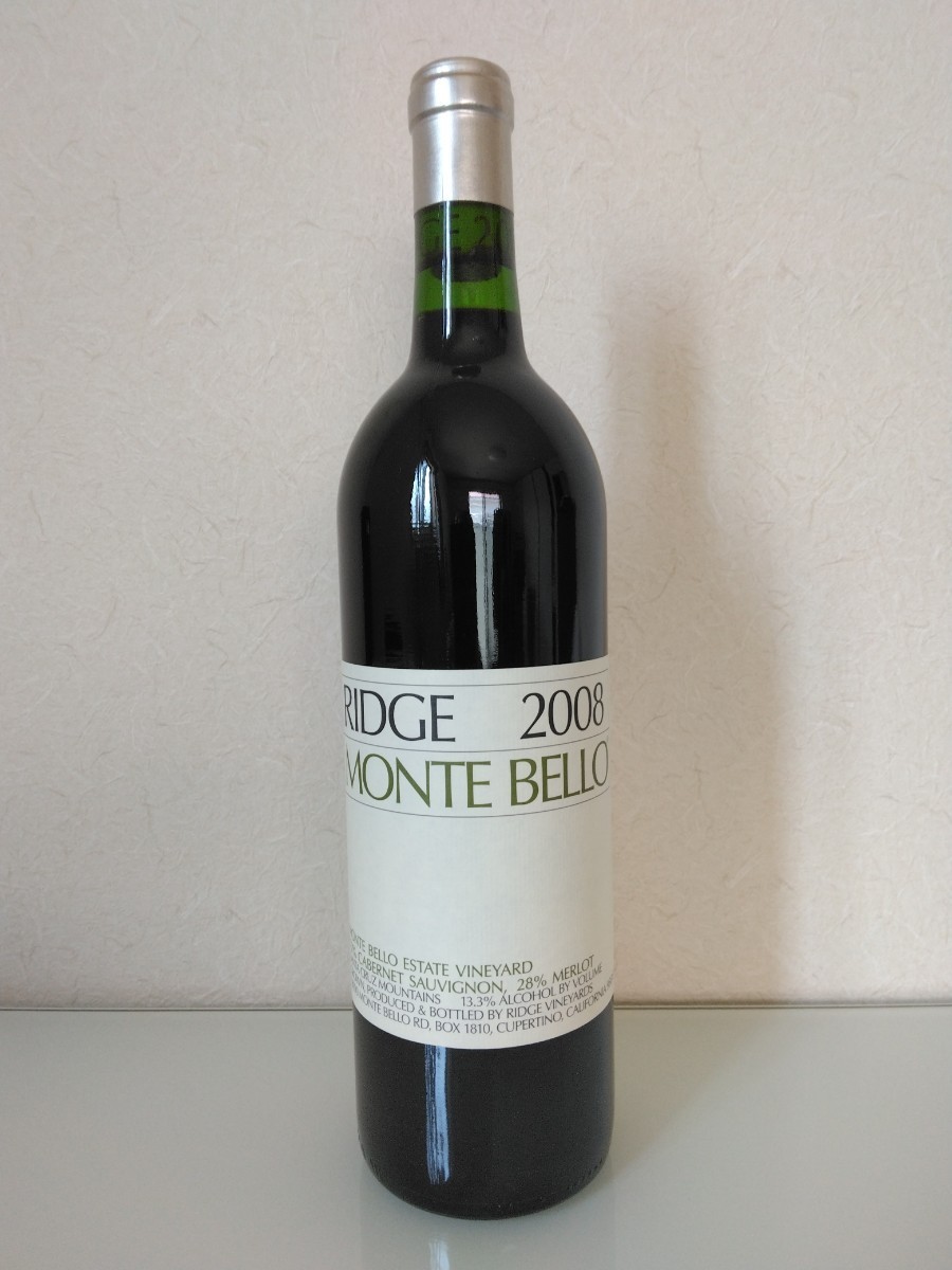 ☆未開栓☆リッジ RIDGE モンテベロ MONTE BELLO 2008 赤ワイン 辛口