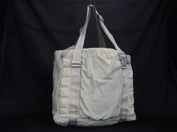 シャネル CHANEL スポーツライン トート ショルダー バッグ グレー