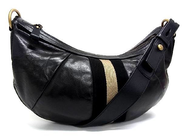 1円 BALLY バリー レザー クロスボディバッグ ショルダーバッグ 肩掛け 