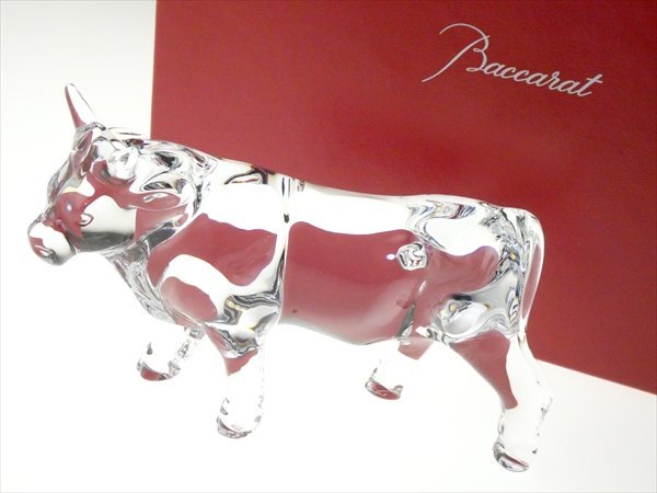 N520 Baccarat バカラ クリスタル 牡牛 ウシ アニマル フィギュリン オブジェ 飾物