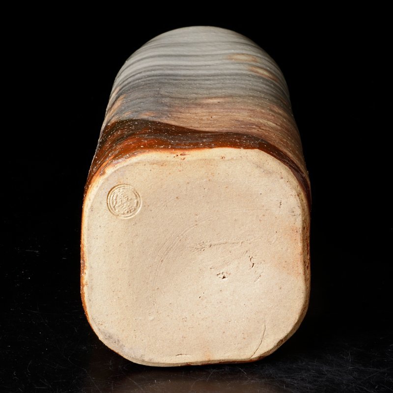 古美味】十二代田原陶兵衛造 萩焼花入 茶道具 保証品