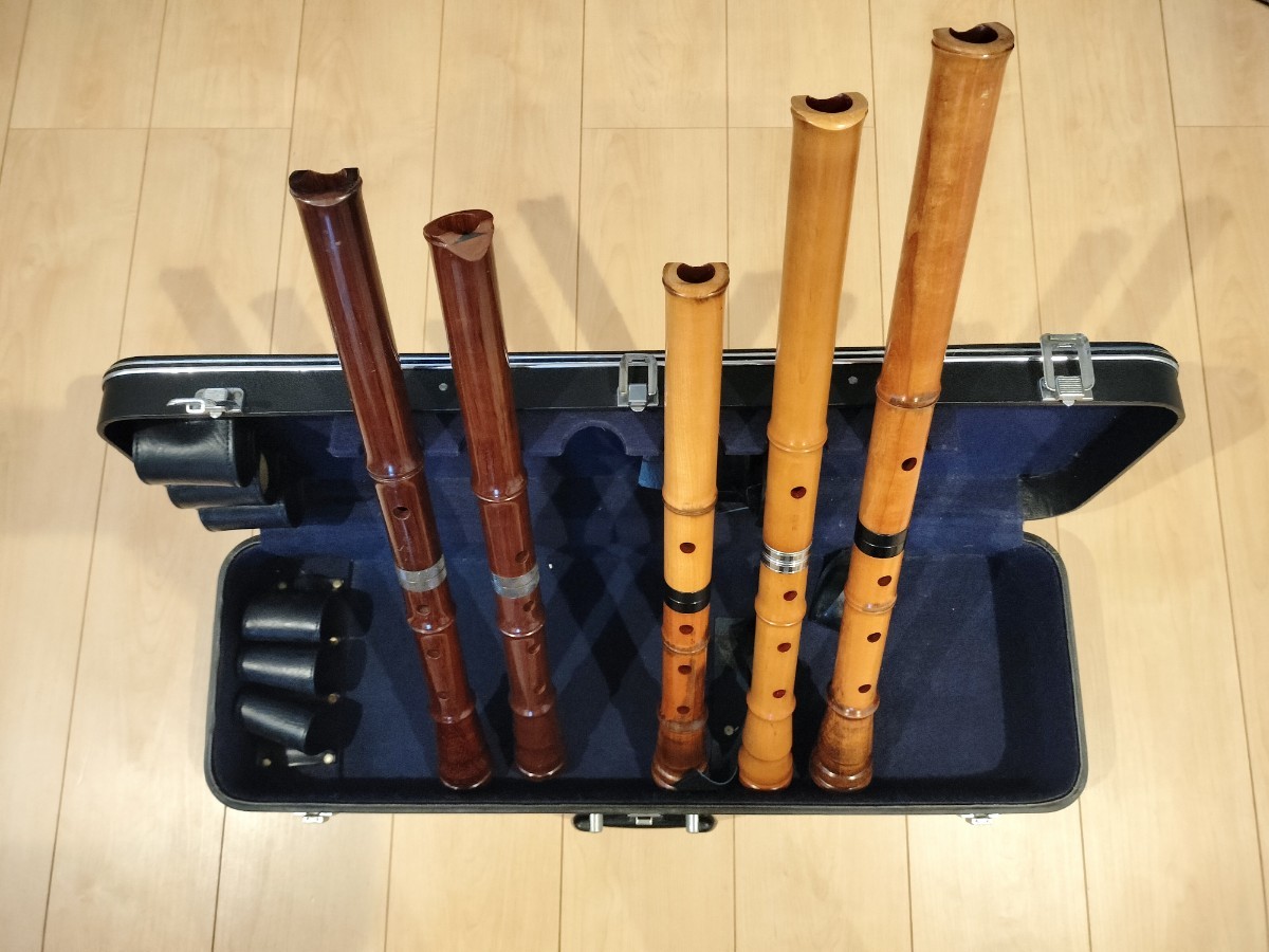 尺八5本/ ハードケース