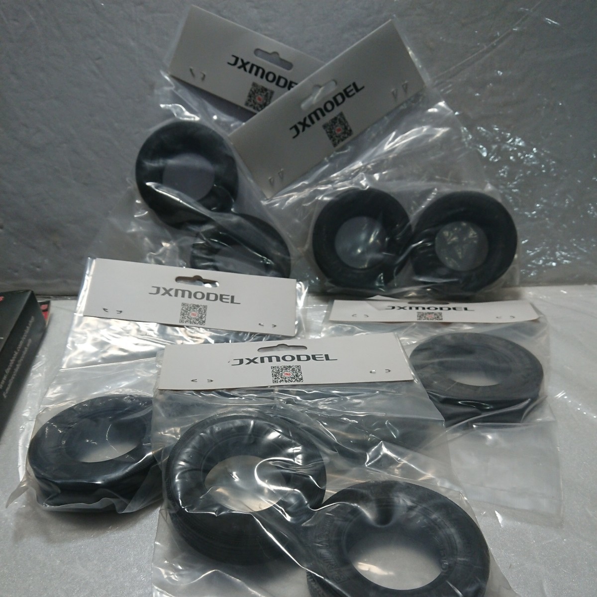 タミヤ1/14RCトラックトレーラー用 JX-model79㎜BRIDGESTONE偏平ラジアルタイヤ10本セット