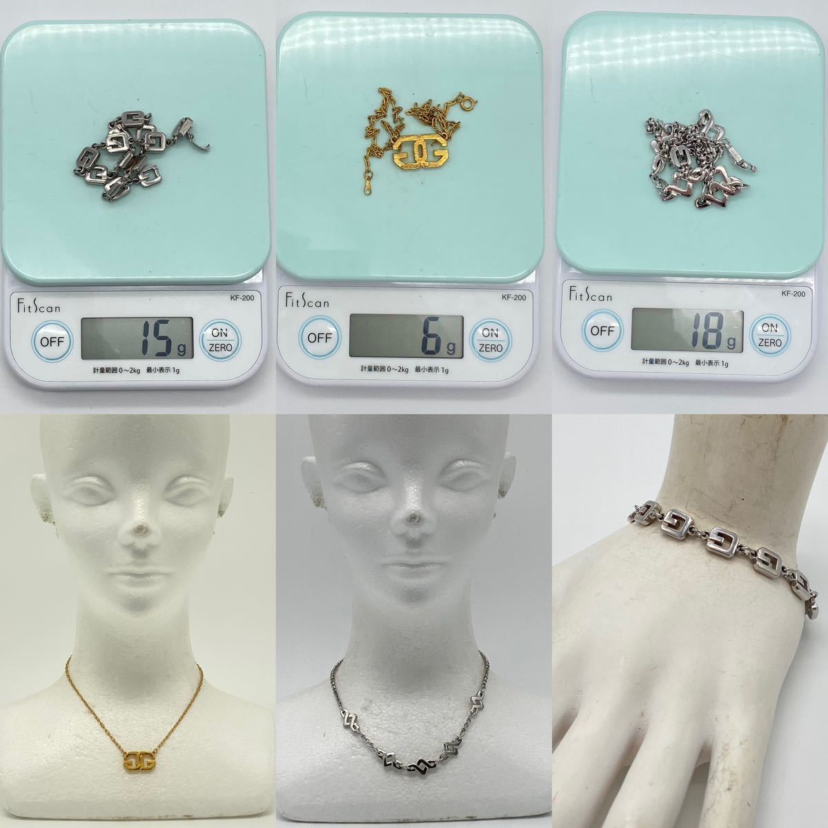 GIVENCHY ジバンシィ ネックレス ブレスレット 3点セット ゴールド